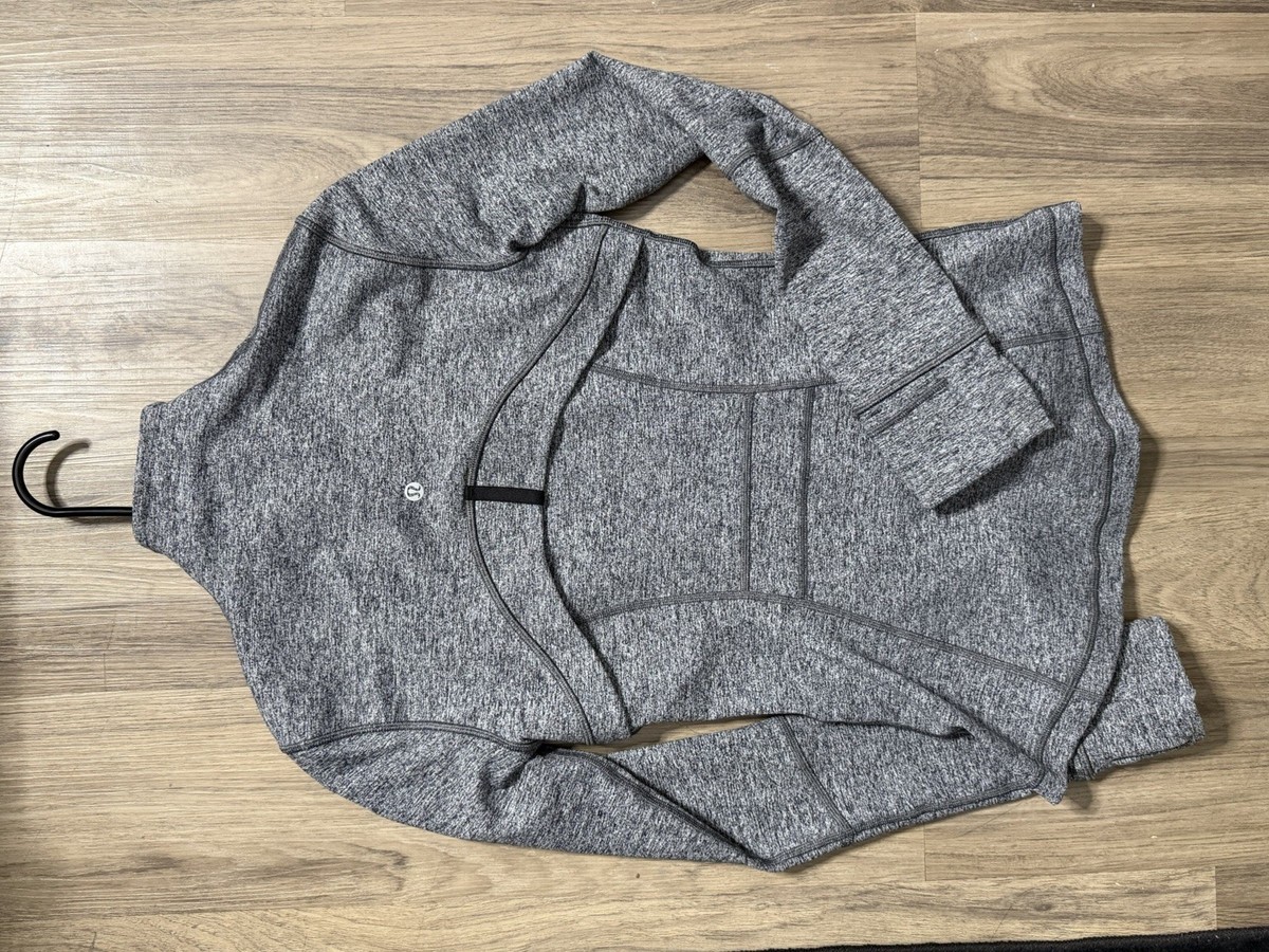Full length heathered grey Lululemon Define Jacket View 6