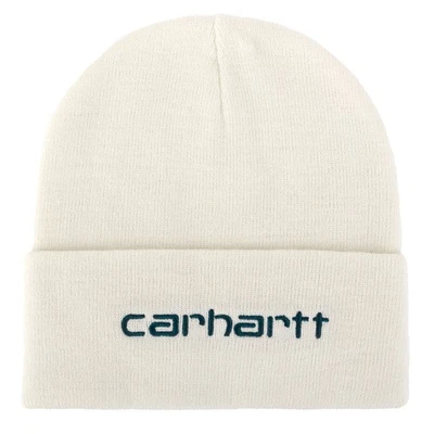 Carhartt WIP Script Winter Beanie wax white - Unisex Mütze mit Carhartt Logo