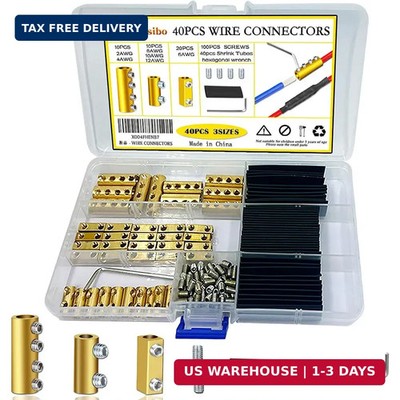 40pcs 6, 8, 10 AWG Wire Connectors, Quick Wiring Connection Terminal, Circuit Co