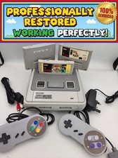 SNES Console Bundle Games Mario World Mario Allstars Restored Serviced