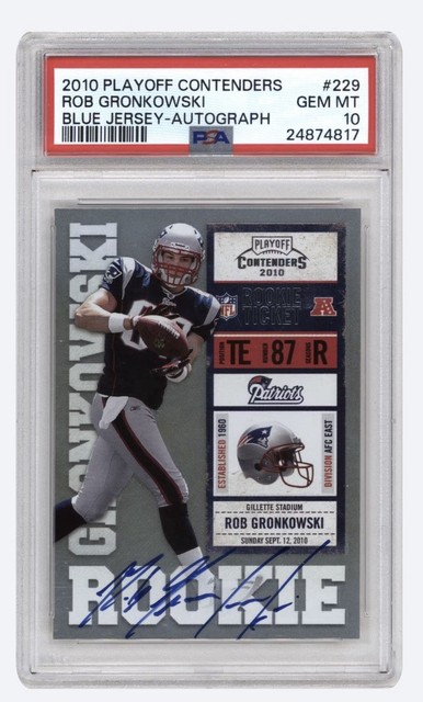 Rob Gronkowski 2010 Panini Contenders Rookie Ticket Autographs