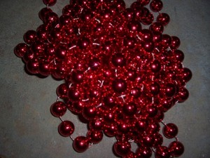 Christmas Decorations ~  30 ft assort Round Bead Garland - Holiday Decor Crafts