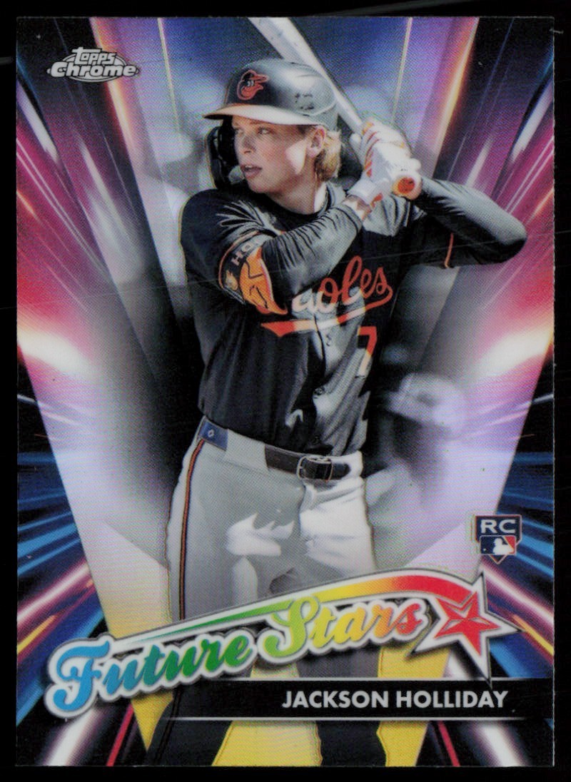 JACKSON HOLLIDAY 2024 TOPPS CHROME UPDATE FUTURE STARS RC BALTIMORE ORIOLES