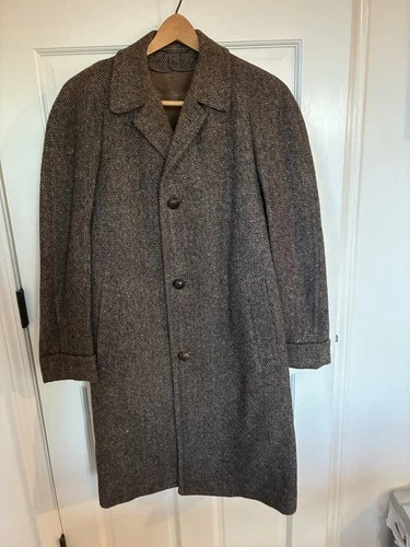 Vintage Cresbury's Men's Harris Tweed Overcoat. Individually Numbered - product listing photo
