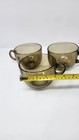 Vintage Lot (3) Luminarc France Jumbo Eclipse Mug 20 oz - Amber Glass Cup 600 ml — photo 7