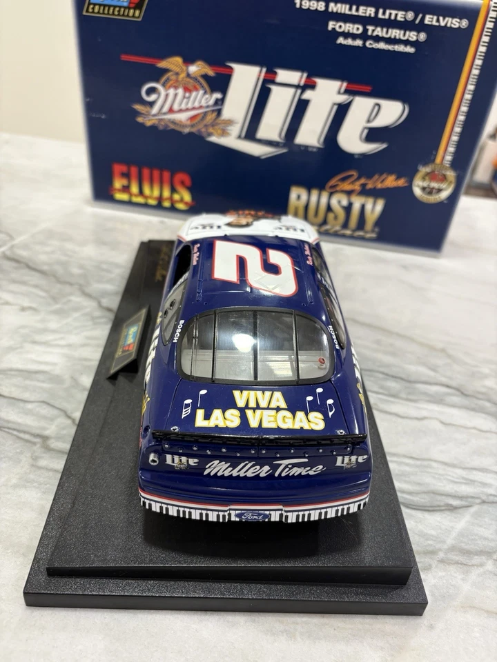 Rusty Wallace 1998 Miller Lite Elvis Presley Nascar 1/18 Diecast Revell Ford - Image 4 of 4