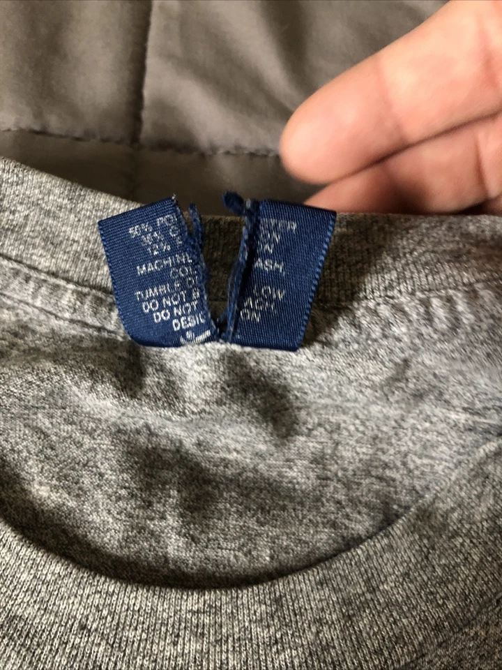 复古蓝色标签耐克鞋过肩单针 T 恤罕见 UNC 颜色方式? — 第 3/4 张图片