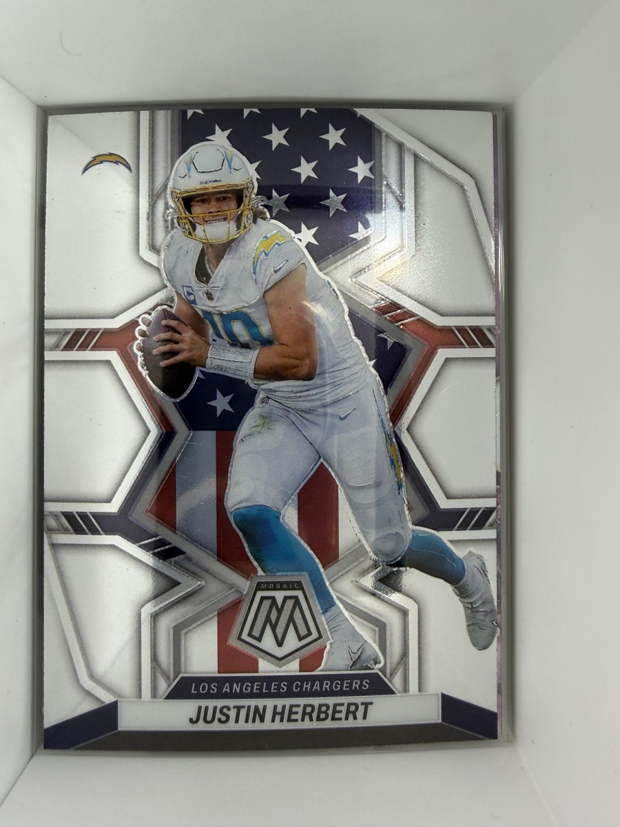 2022 Panini Mosaic - National Pride Justin Herbert #254 Silver