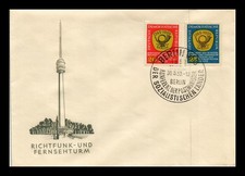 Dr Jim Stamps DDR East Germany FDC 1959 Post & Telecommunications Conference 2v