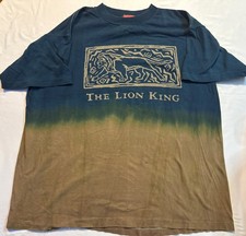 Vintage 90s Lion King Tie Dye TShirt Single Stitch Movie Disney Kids Youth Sz L