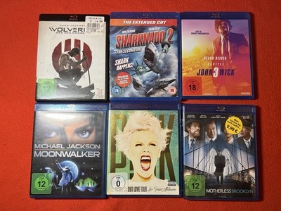 6x Blu-Ray Sammlung Konvolut Sharknado Pink John Wick Michael Jackson Wolverine