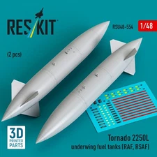 Tornado 2250L underwing fuel tanks (RAF, RSAF) 2pcs Scale 1:48 ResKit RSU48-0554