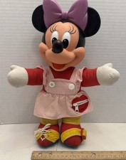 Vintage Minnie Mouse "Learn To Dress Me" Doll 15  Plush Toy Mattel Disney 1980's