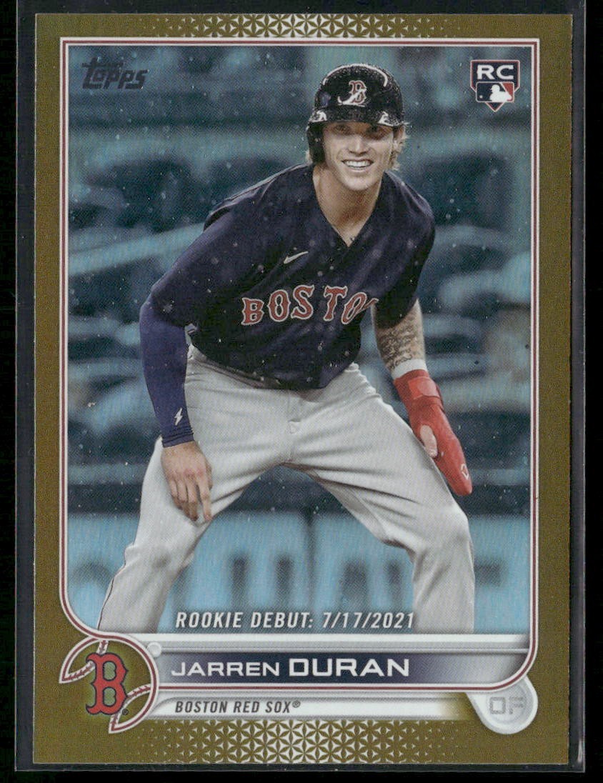2022 Topps Update Series - Rookie Debut Jarren Duran #US118 Gold Foil (RC)
