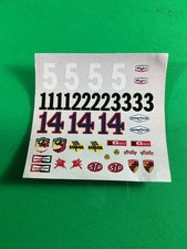 Original Atlas 1/24 scale Slot Car Decal Sheet Uncut