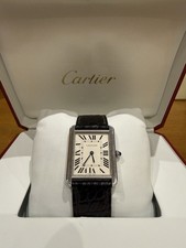 Cartier Tank Solo GM Acier Sur Cuir Quarts