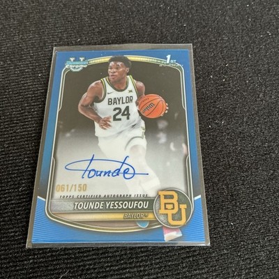 Tounde Yessoufou 2025-26 Bowman Chrome #CPA-TY Blue Refractor Auto 061/150