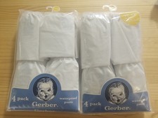 2 Packs Gerber Vintage Waterprood Pants Size 2T 3T White 8 Total NIP
