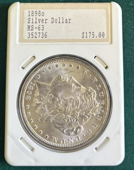 1898-O Morgan Silver Dollar Vintage Hannes Tulving MS-63