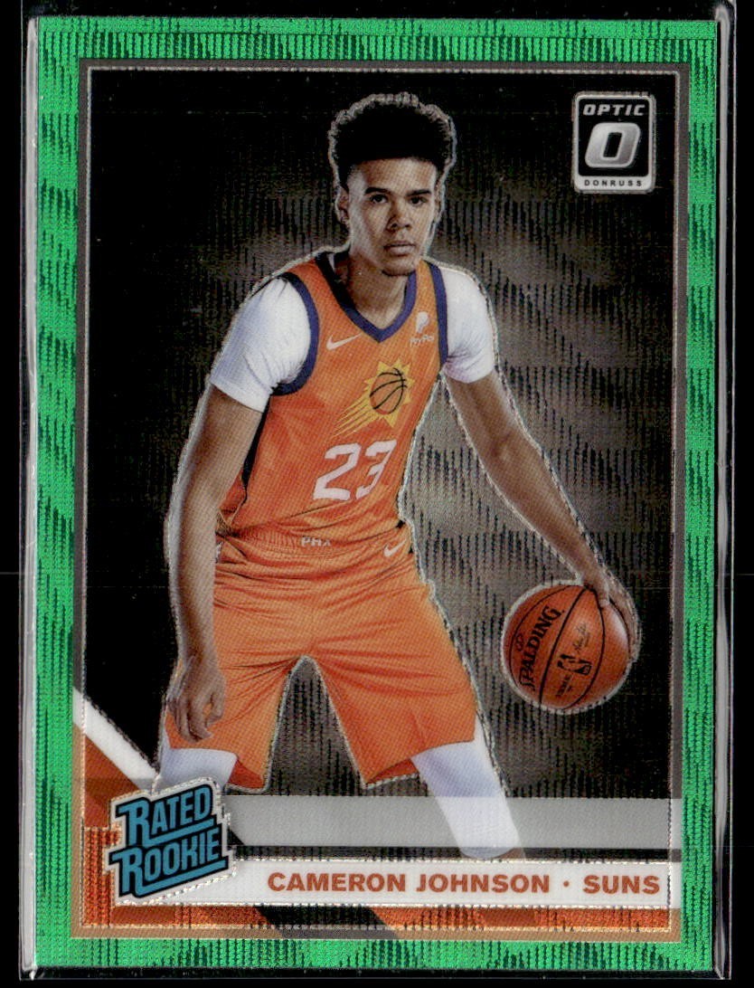 2019 Donruss Optic Cameron Johnson Green Wave Holo Rated Rookie RC #200 Suns