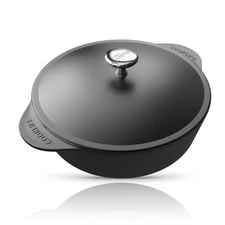 5.5 Quart Lightweight Pre-Seasoned Cast Iron Dutch Oven with Lid - Smooth Pol...