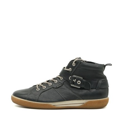 ECCO Herren Urban High Top Sneaker Schwarz Leder Casual High-Top-Sneaker EU 42