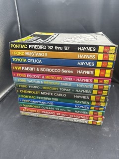 13 HAYNES Automotive Repair Manuals 70s 80s Firebird Mustang Etc