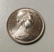 1980 A/ Uncirculated 10 Cent Coin  Canberra Mint Ex Mint Roll Lyrebird