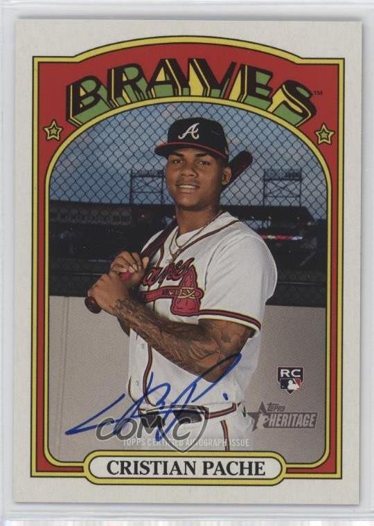 2021 Topps Heritage Real One Auto Cristian Pache #ROA-CP Auto 2g8
