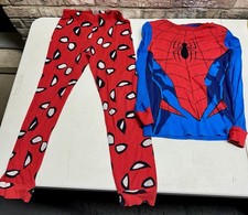 Spider-Man Boy's Superhero Soft Long-Sleeved Checkered Pajama Set- Size 10