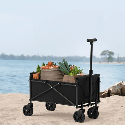 #ad Small Collapsible Folding Wagon Beach Wagon Cart Heavy Duty Utility Grocery Cart $71.50