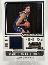 2023-24 Panini Contenders Rookie Ticket Julian Strawther Denver Nuggets Patch