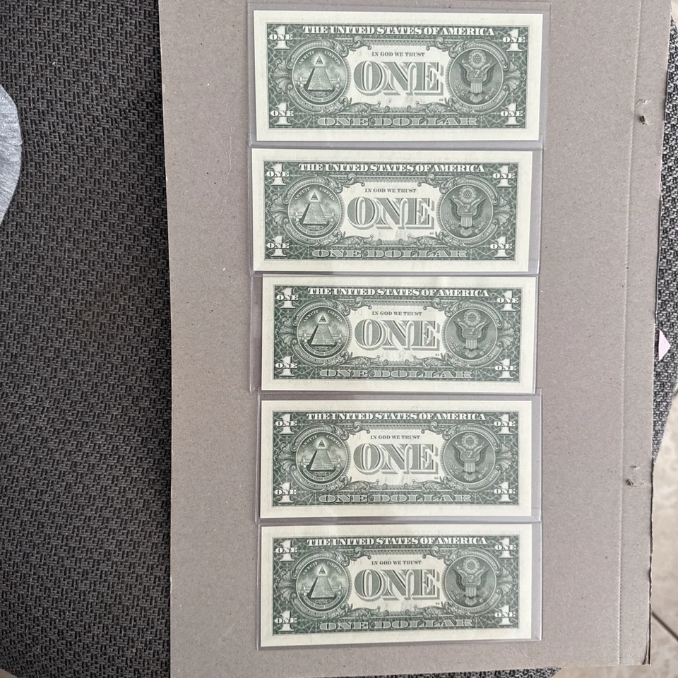 2013 SET OF 5 CONSECUTIVE $1 Dollar Bill STAR ⭐️ ⭐️ Note - Image 3 of 4