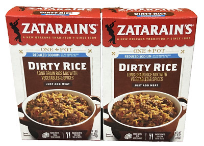 Zatarain's New Orleans One Pot Reduced Sodium Dirty Rice 8 oz (2 pack) Zatarains