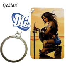 DC Comics Movie Wonder Woman Square comic book style Key chain cosplay 