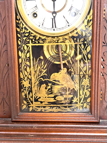 Antique E.N. Welch Kitchen Mantel Clock 8-Day, Time/Strike - Picture 5 of 12