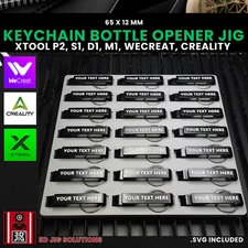 Diode & CO2 Laser Jig | Metal Keychain Bottle Opener Template