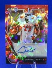 CORNELL POWELL 2021 DRAFT PRIZM RED CRACKED ICE AUTO CHIEFS