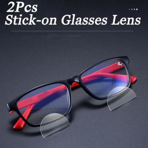 Reusable Stick-on Bifocal Lenses Reading Glasses Replacement Patch - Picture 7 of 13