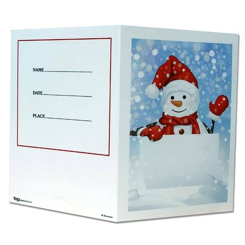 SNOWMAN 4x6 CHRISTMAS PHOTO FRAMES ( Pack of 100 ) Tap - Card Stock -NEW - Picture 4 of 4