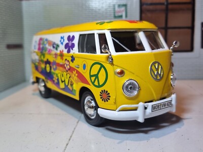 1 24 Scale VW VOLKSWAGEN Flower Power Hippie Van T1 Type 2 1962