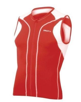 Craft Sports Men's Sleeveless Tri Top Bright Red Small New