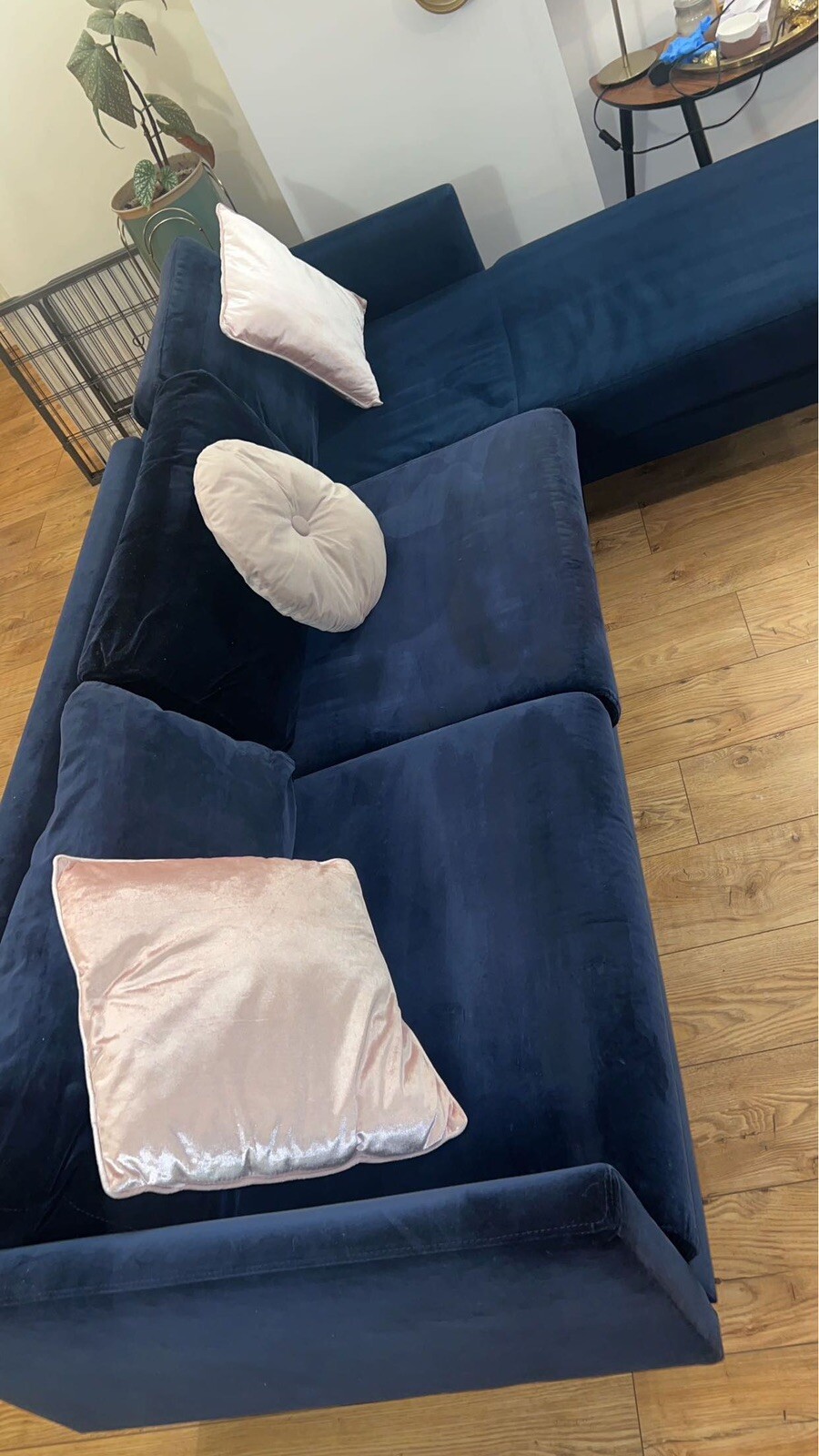 Royal Blue Velvet Sofa eBay