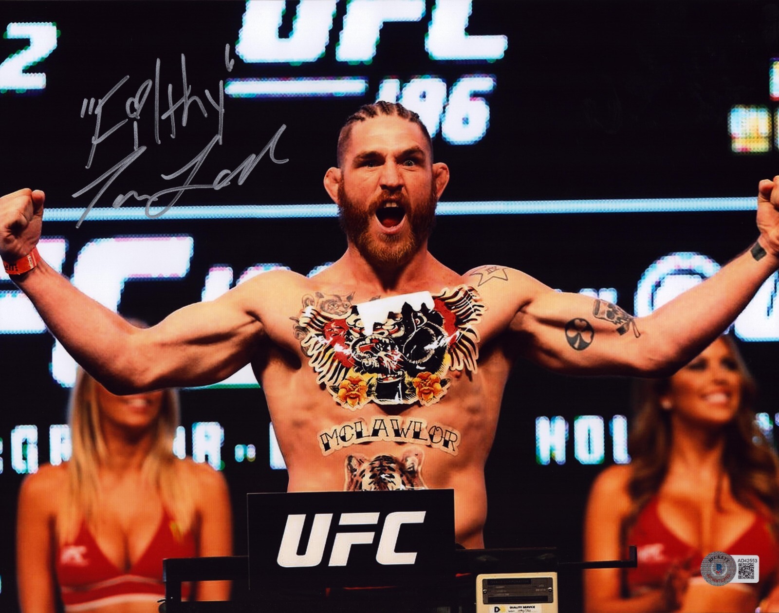 Tom Lawlor Autographed Signed UCF Knights 11x14 Photo BAS COA Auto'd UFC 196 Picture as Conor McGregor 