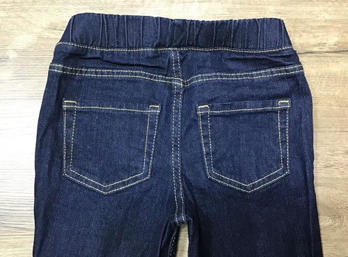 Girls' Mid-Rise Elastic Waistband Pull-On Skinny Denim Jeggings Dark Blue 6 - Picture 6 of 6