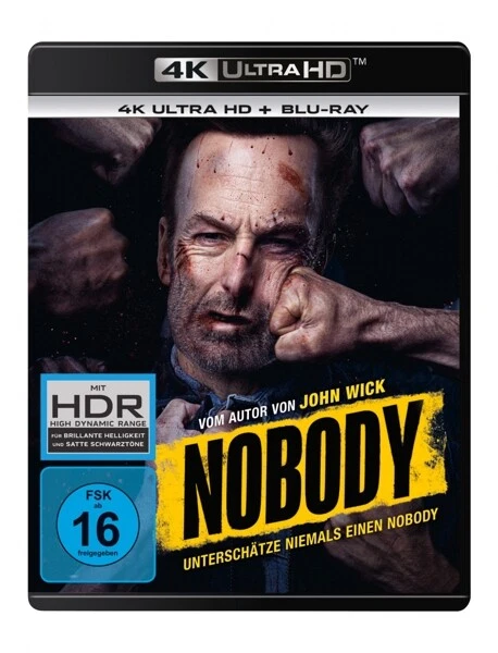 NOBODY - BOB ODENKIRK,CONNIE NIELSEN,CHRISTOPHER LLOYD  2 ULTRA HD BLU-RAY NEU - Bild 1 von 1