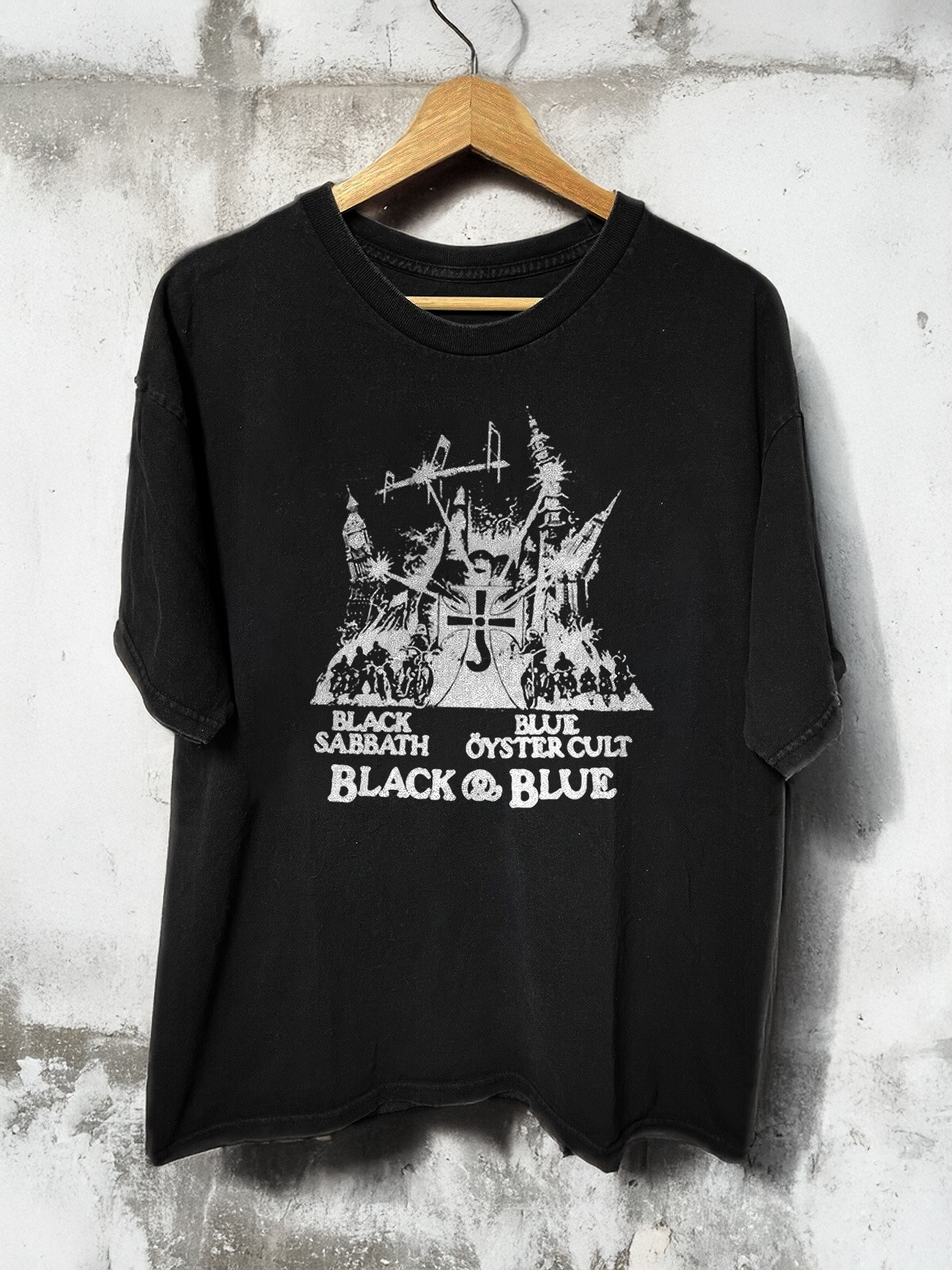 Rare Blue Oyster Cult Retro Unisex Black Tee Sizes S-5XL