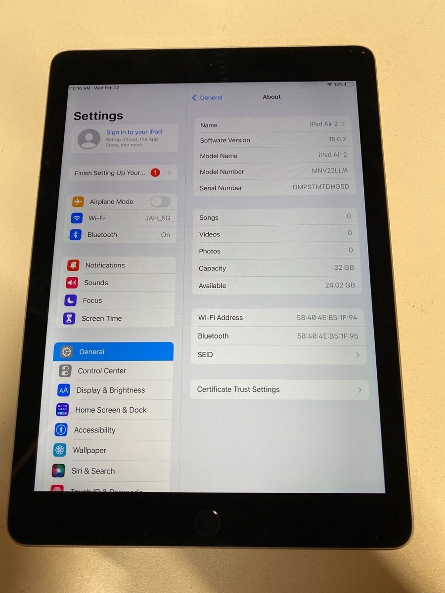 Apple iPad Air 2 32GB, Wi-Fi, 9.7in | eBay