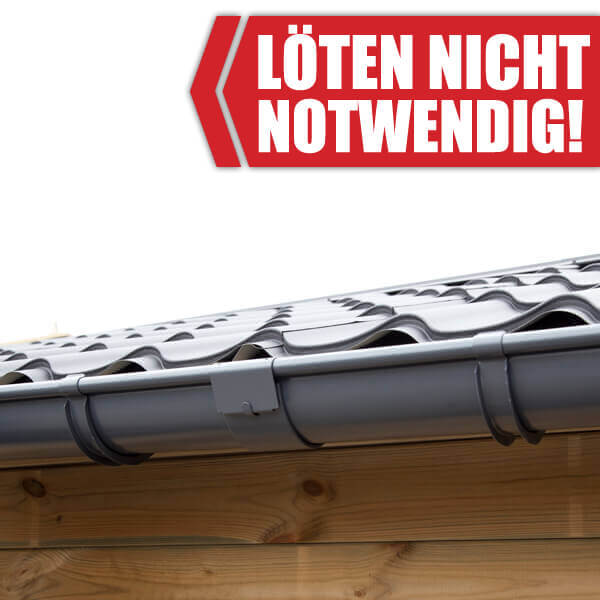 Komplettes Zink-Dachrinnen Set Für 4-seitige Dächer – Bis 25m, Typ 125 | Inkl. Fallrohre, Halter, Montageanleitung