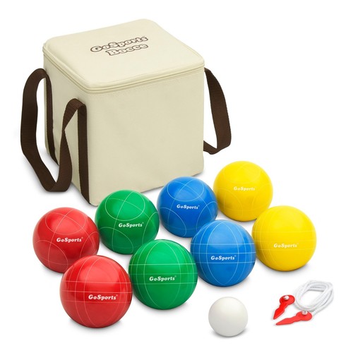 GoSports 90mm Classic Bocce Ball Set 4 Player Lawn and Beach Game